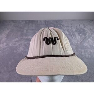 King Ranch Running W Logo Cream Twill Strapback Hat Made in USA Mens